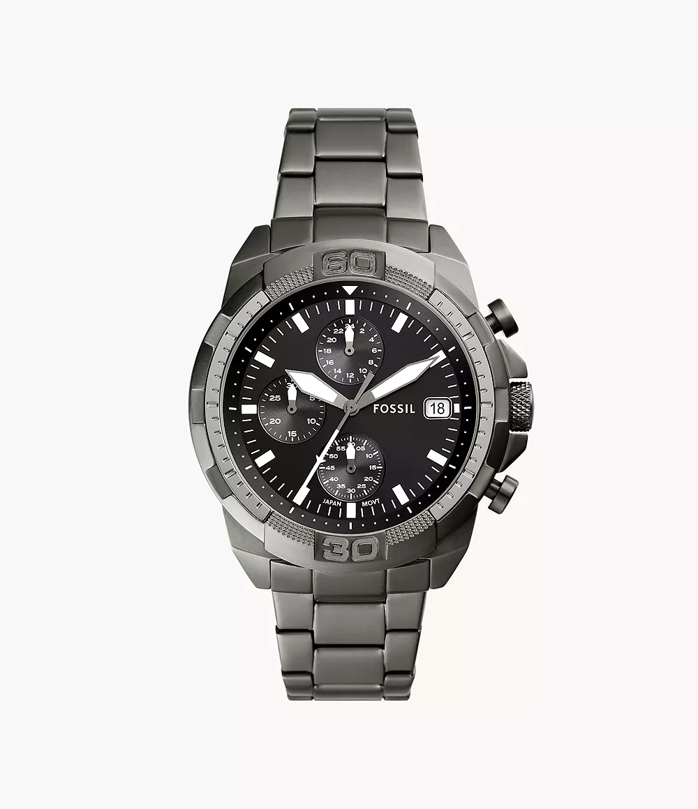 Reloj Bronson de acero inoxidable en tono ahumado con cronógrafo